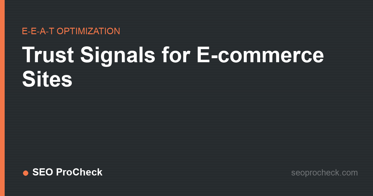 Trust signals for e-commerce sites