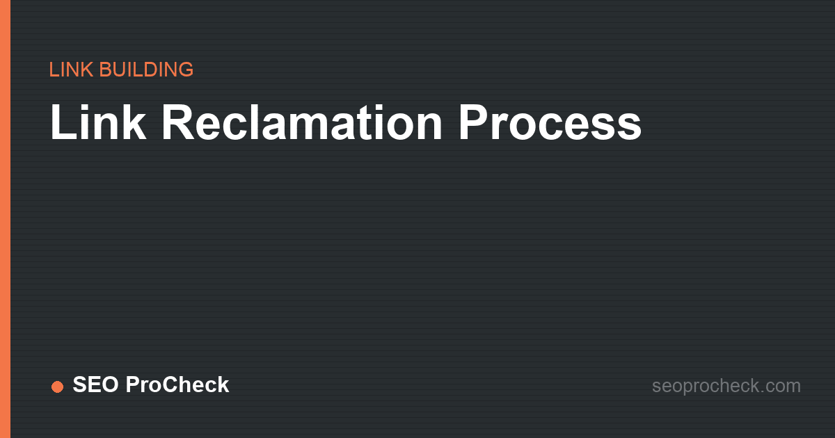 Link reclamation process