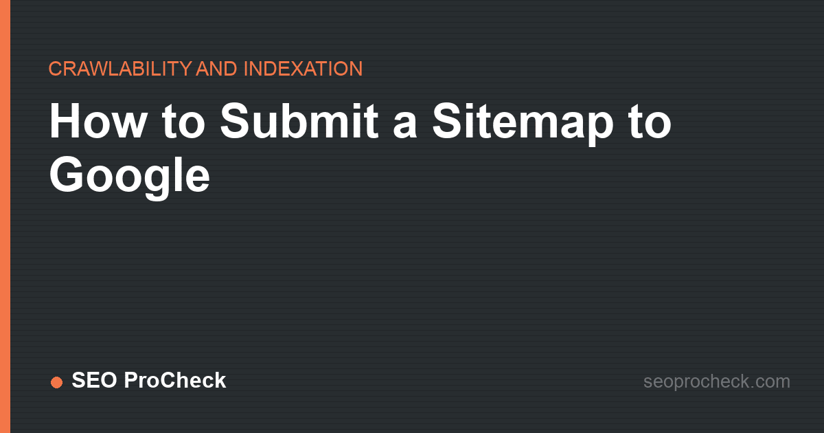 How to submit a sitemap to google