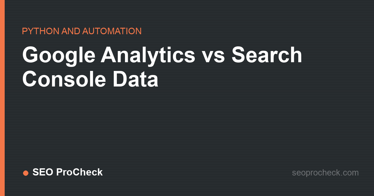 Google analytics vs search console data