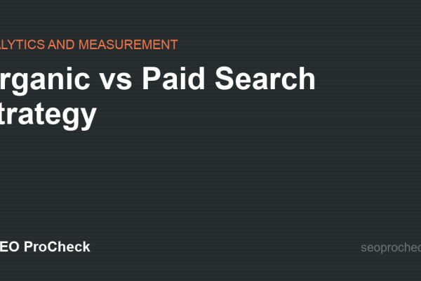 Organic vs Paid Search Strategy