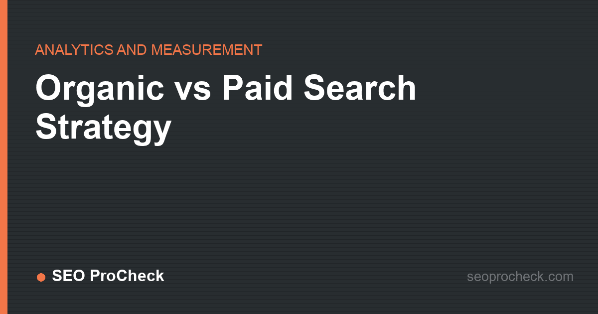 Organic vs paid search strategy