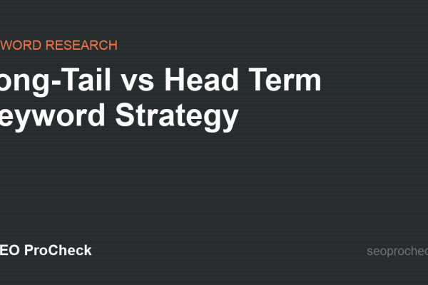 Long-Tail vs Head Term Keyword Strategy
