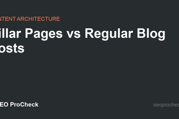 Pillar Pages vs Regular Blog Posts
