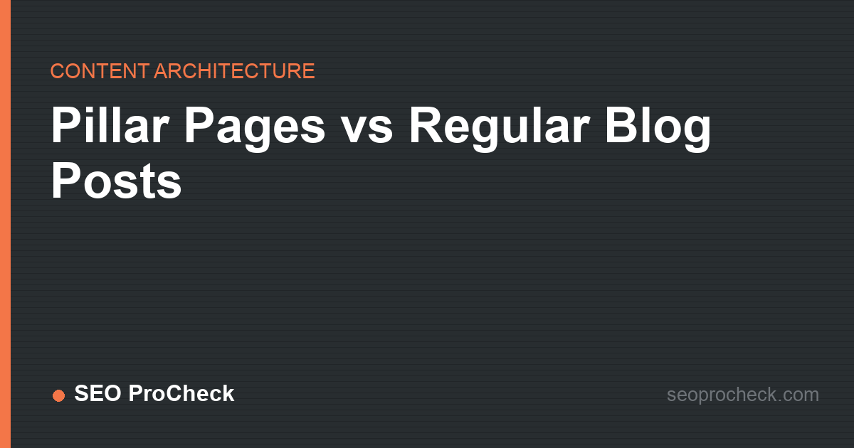 Pillar pages vs regular blog posts