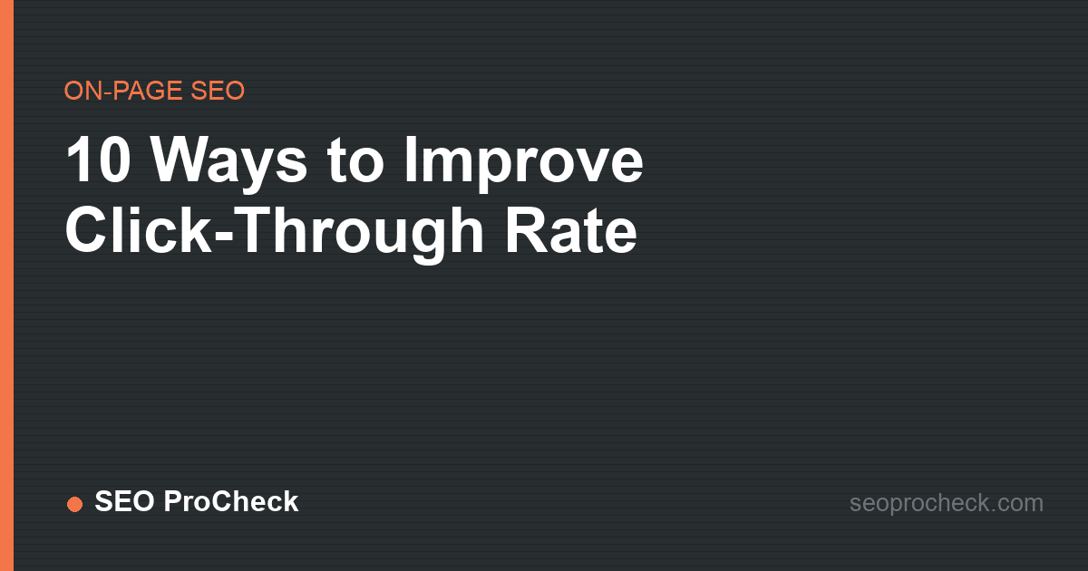 10 ways to improve click-through rate