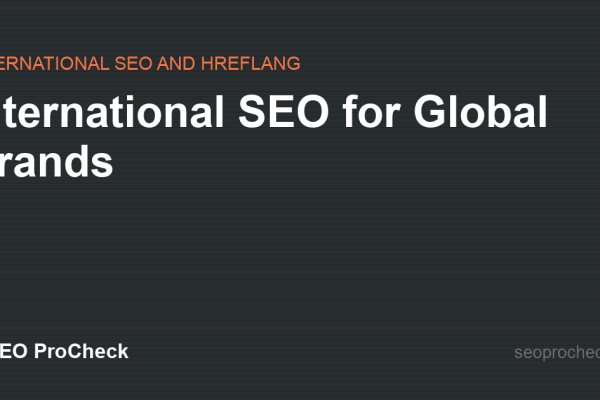 International SEO for Global Brands