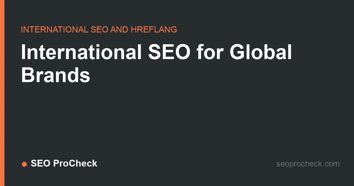 International seo for global brands