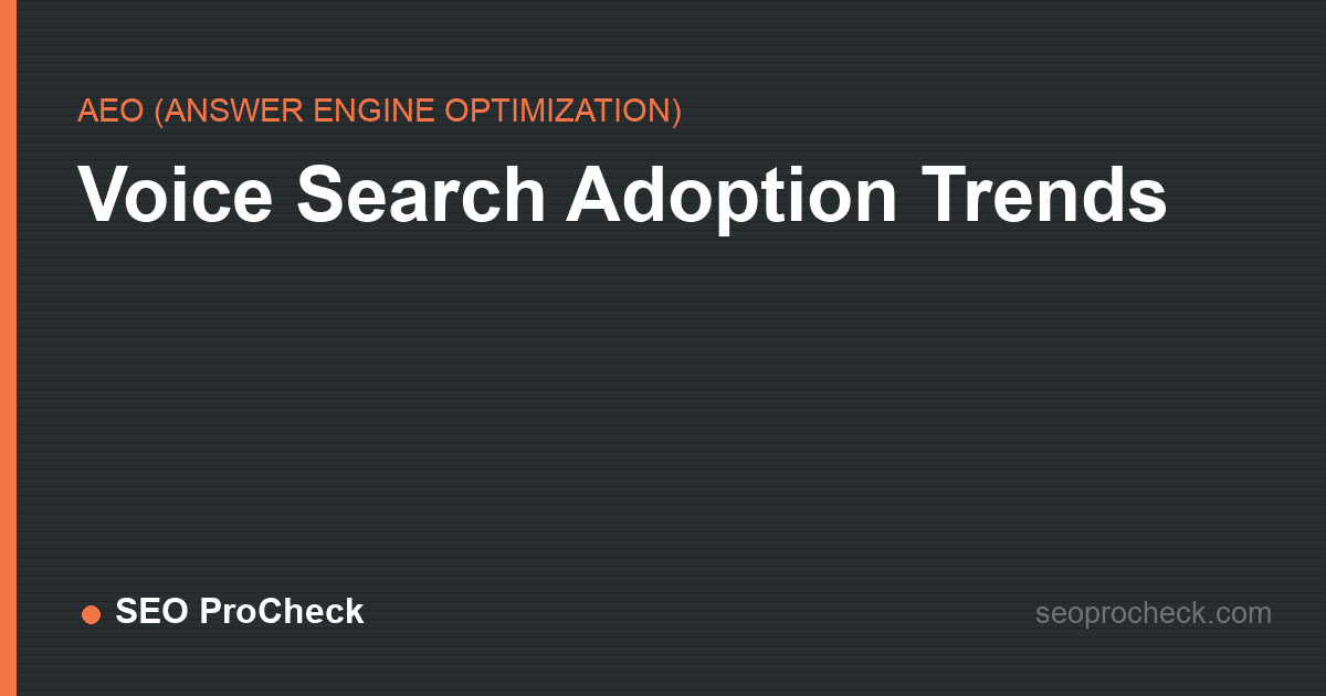 Voice search adoption trends