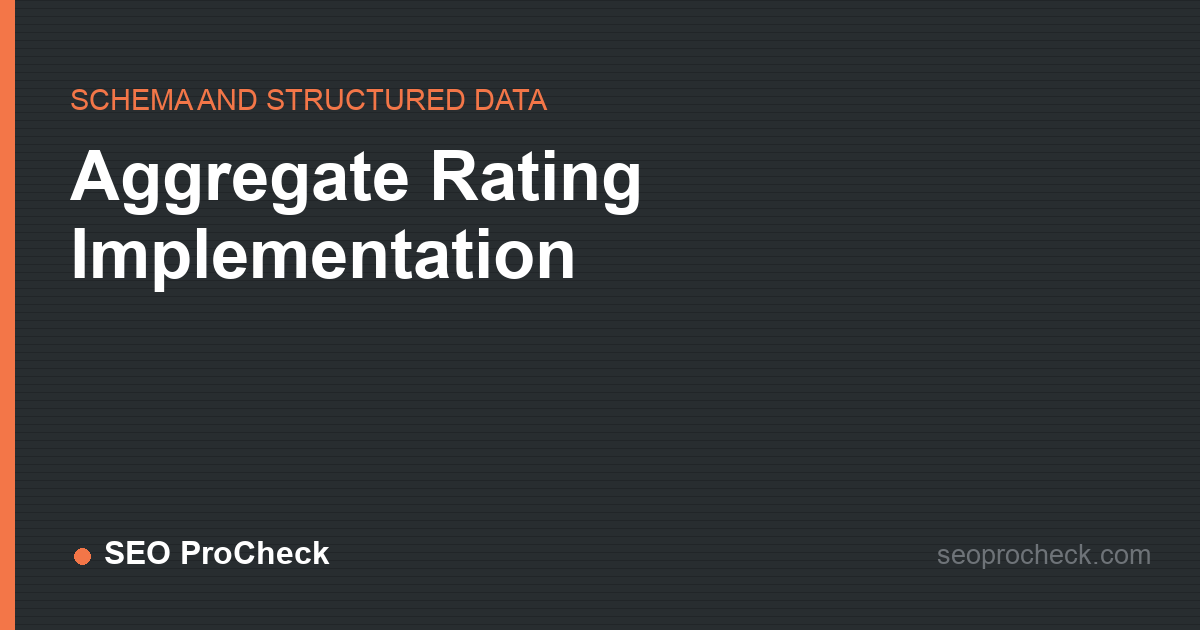 Aggregate rating implementation