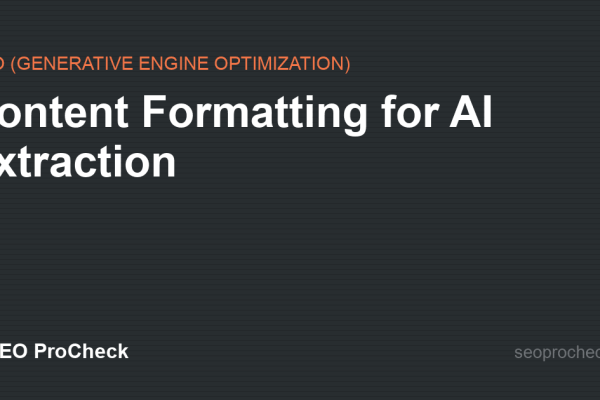 Content Formatting for AI Extraction