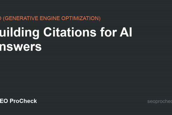Building Citations for AI Answers