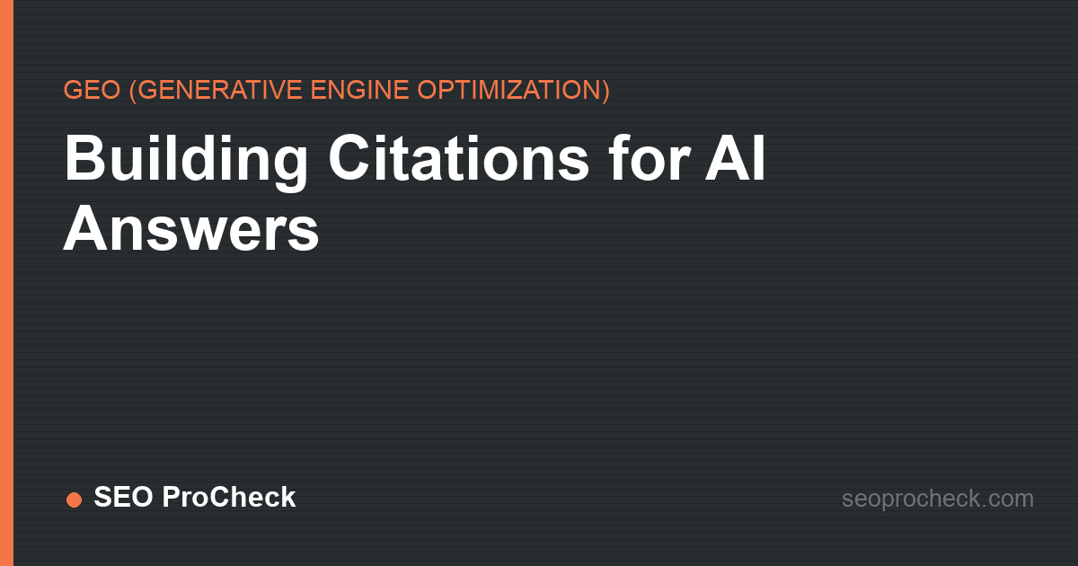 Building citations for ai answers