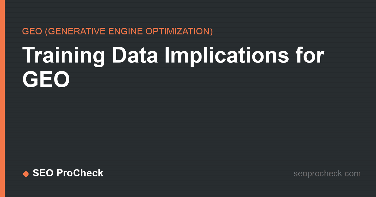 Training data implications for geo