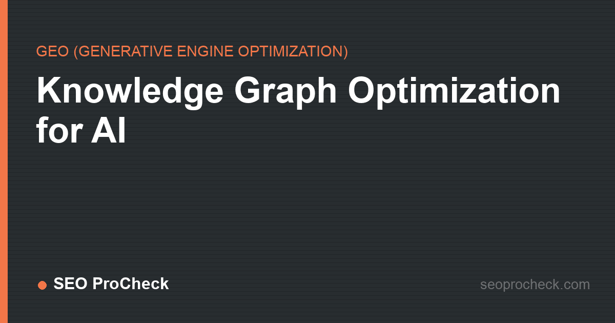 Knowledge graph optimization for ai