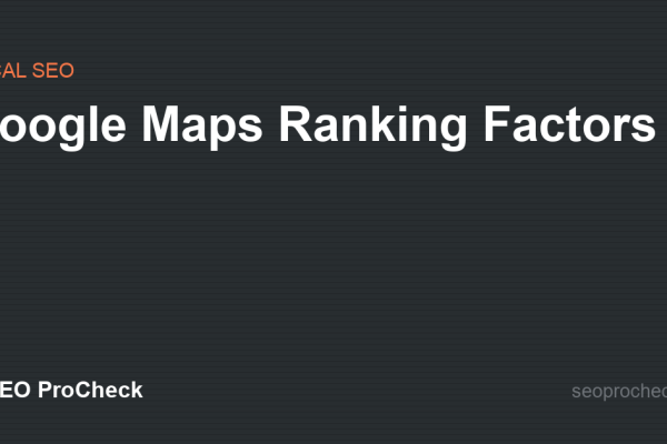 Google Maps Ranking Factors