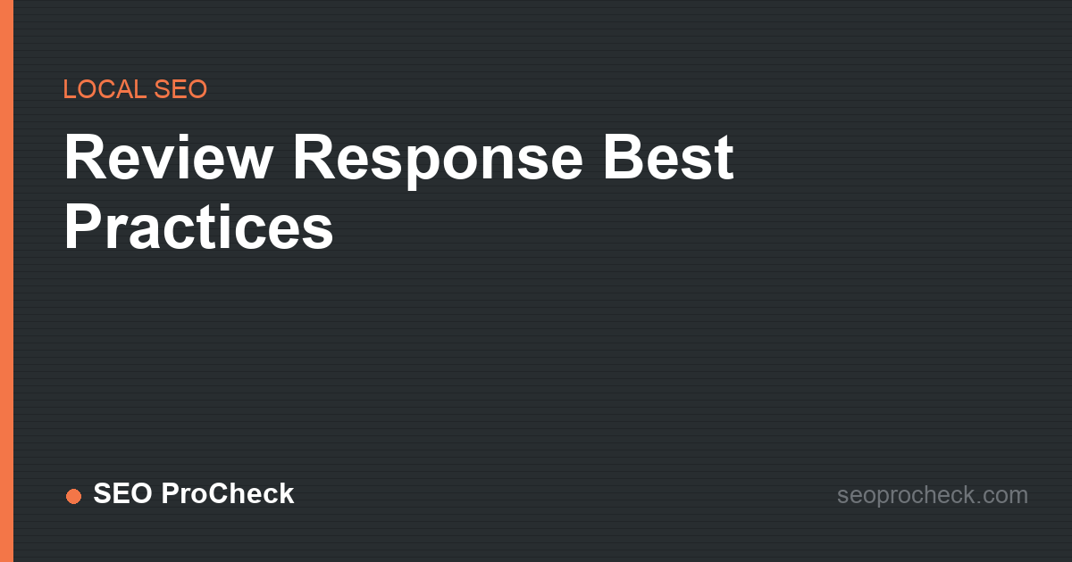Review response best practices