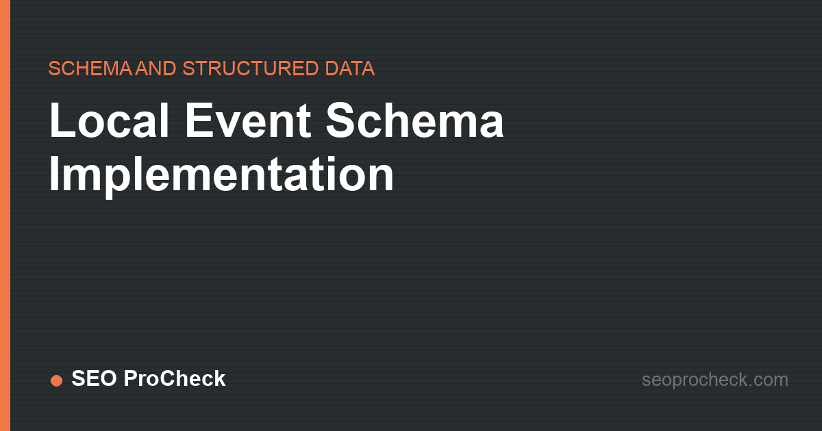 Local event schema implementation