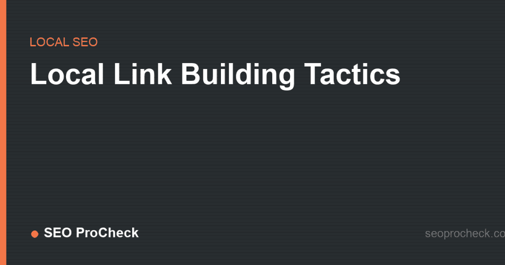 Local link building tactics 2 Local link building tactics