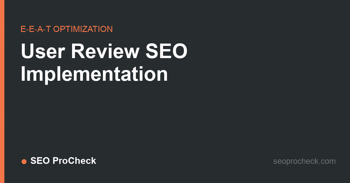 User review seo implementation