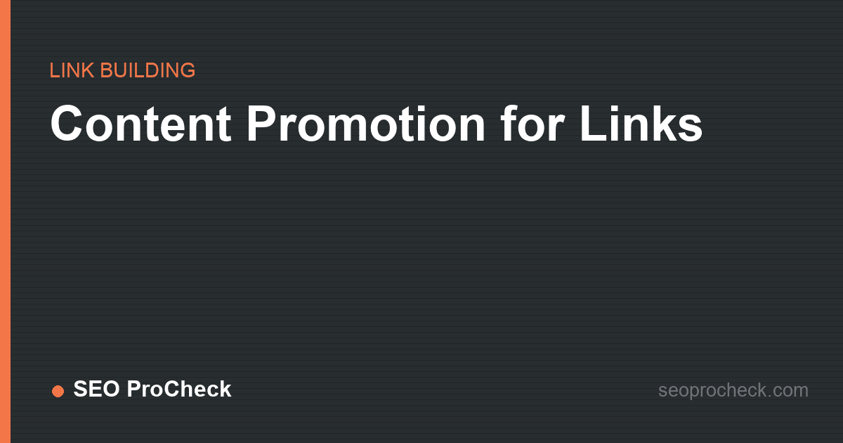 Content promotion for links