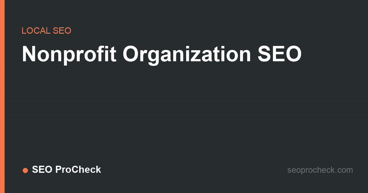 Nonprofit organization seo