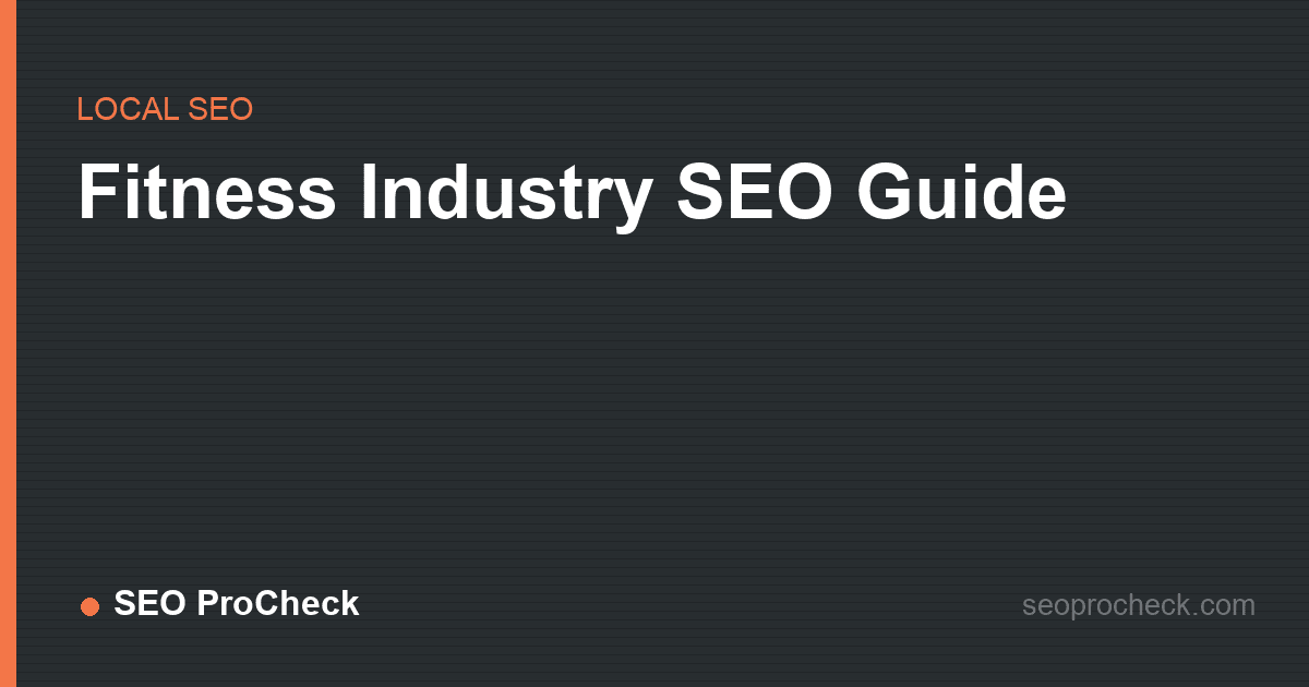 Fitness industry seo guide