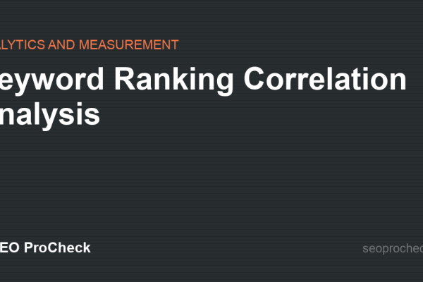 Keyword Ranking Correlation Analysis