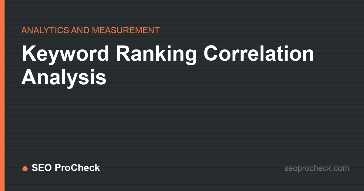 Keyword ranking correlation analysis