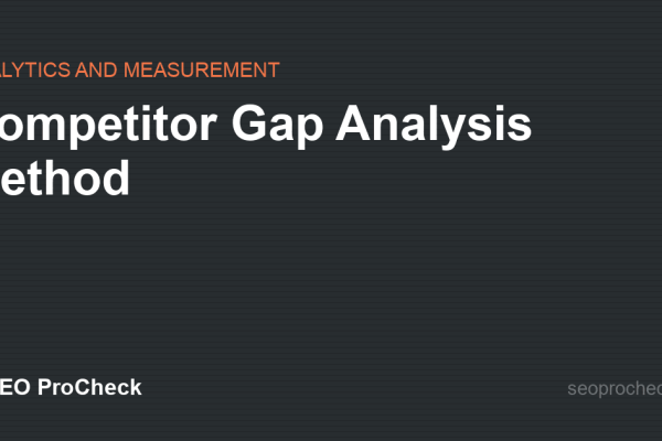 Competitor Gap Analysis Method
