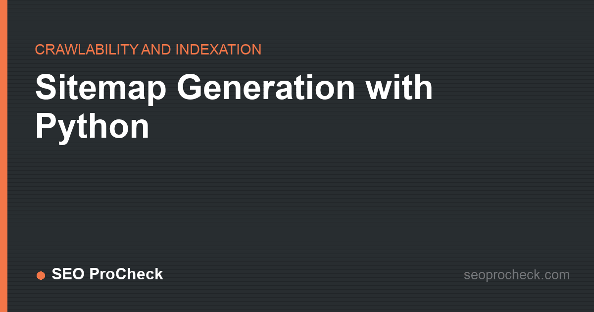 Sitemap generation with python