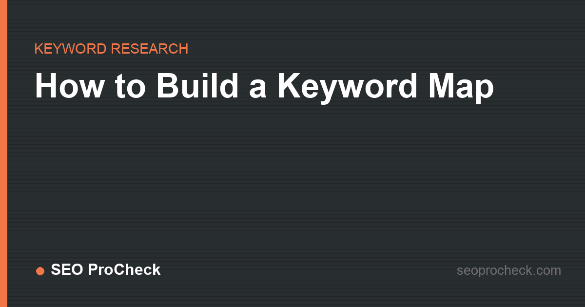 How to build a keyword map