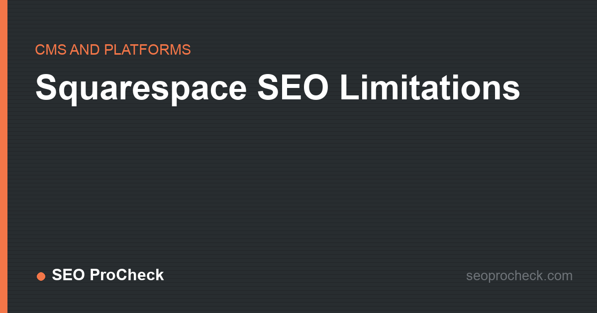 Squarespace seo limitations