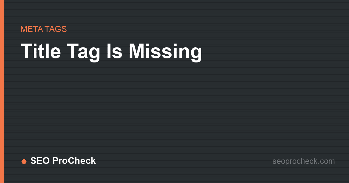 Title tag is missing