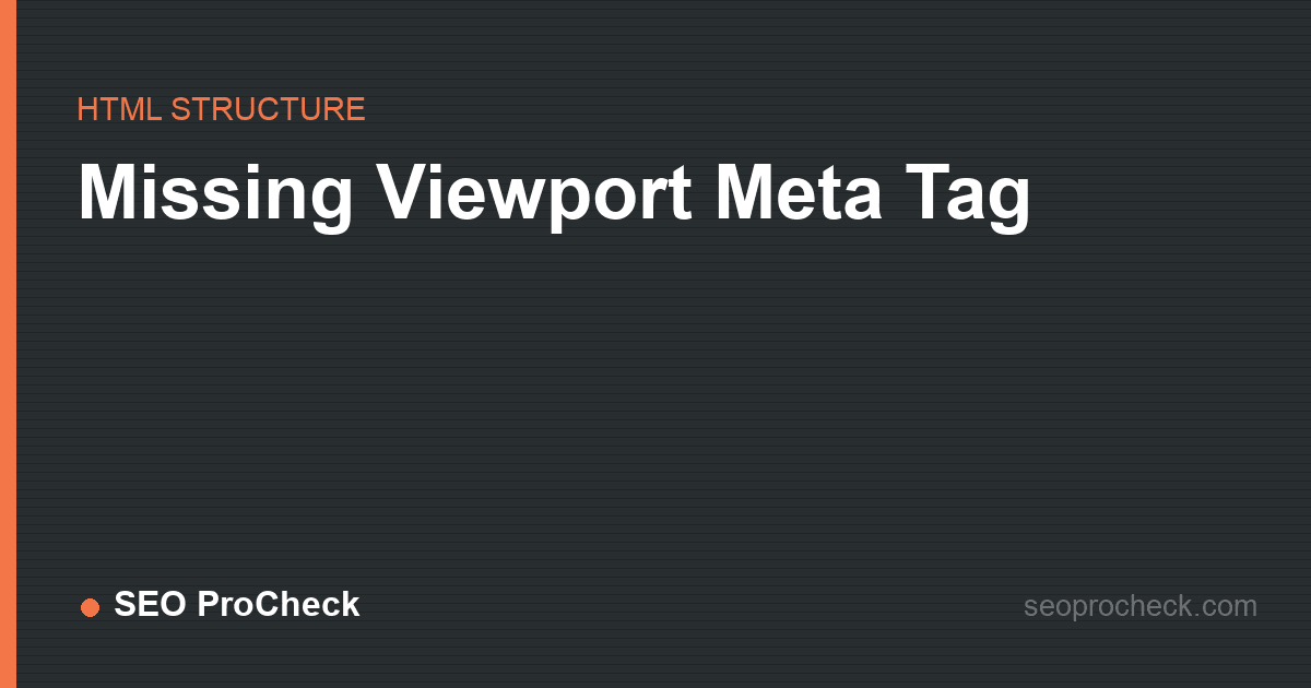 Missing viewport meta tag