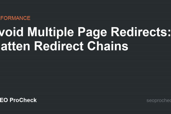 Avoid Multiple Page Redirects: Flatten Redirect Chains