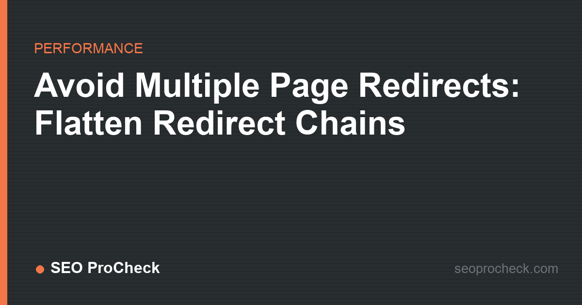 Avoid multiple page redirects: flatten redirect chains