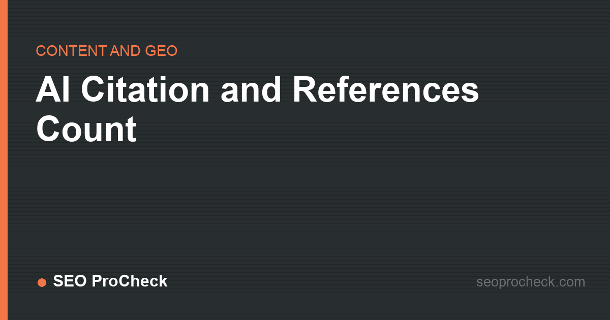 Ai citation and references count