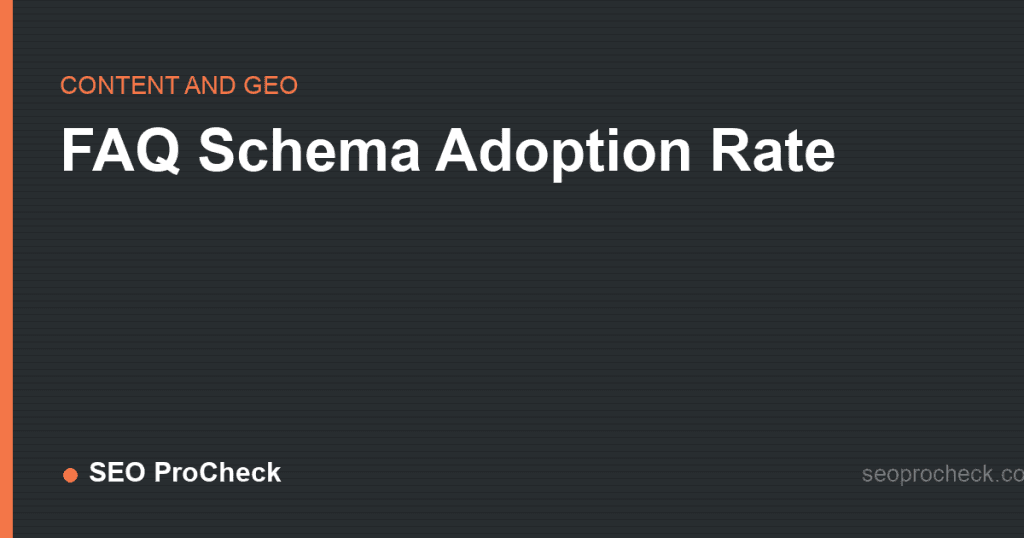 Faq schema adoption rate 2 Faq schema adoption rate