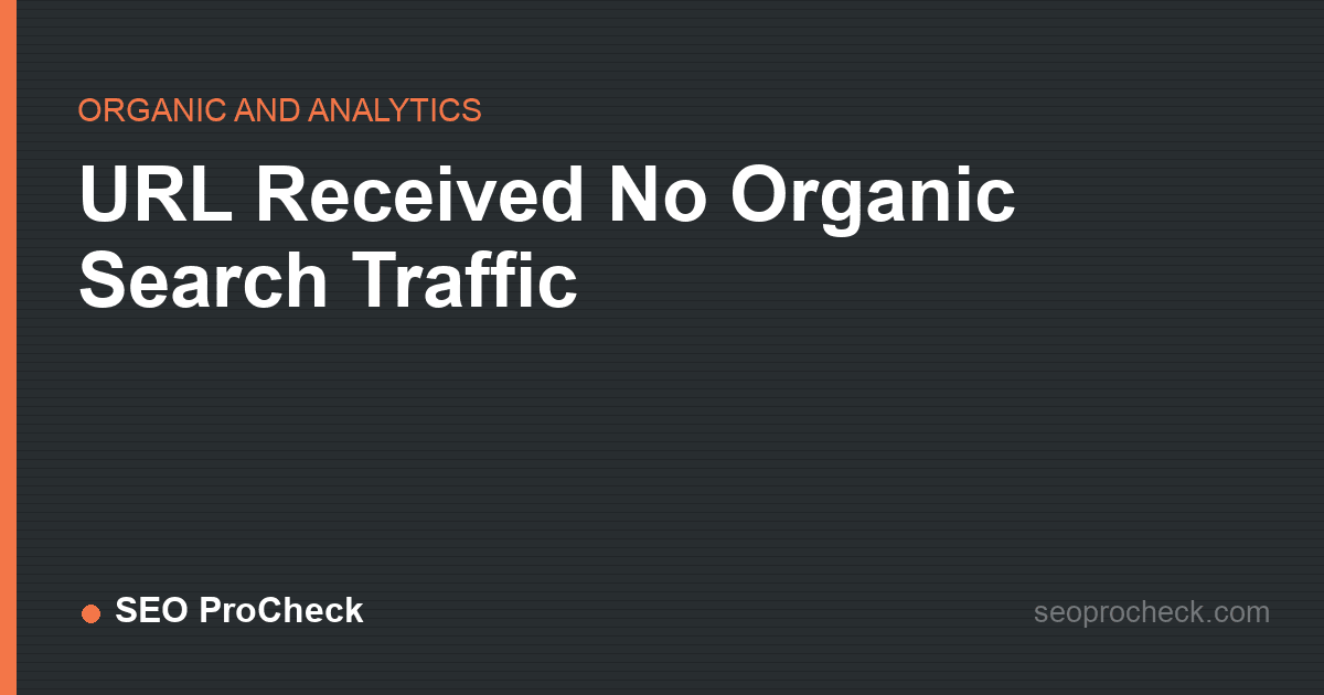 Url received no organic search traffic