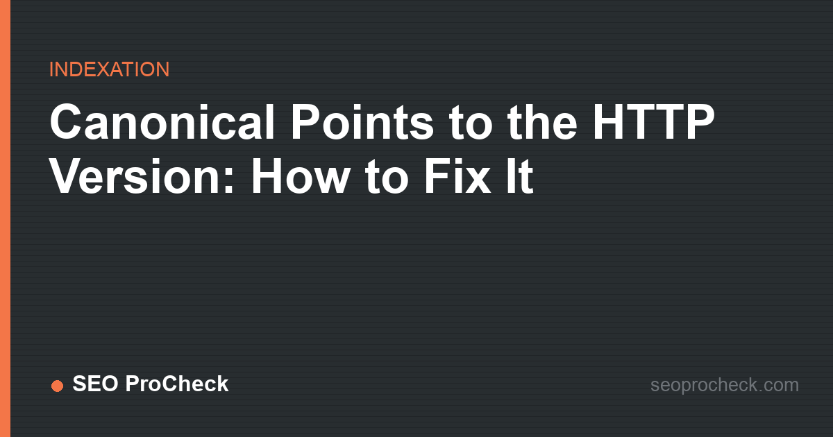 Canonical points to the http version: how to fix it