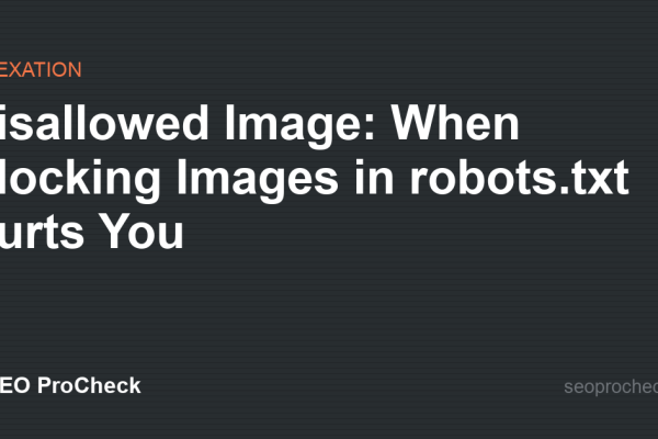 Disallowed Image: When Blocking Images in robots.txt Hurts You