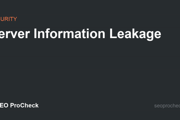 Server Information Leakage