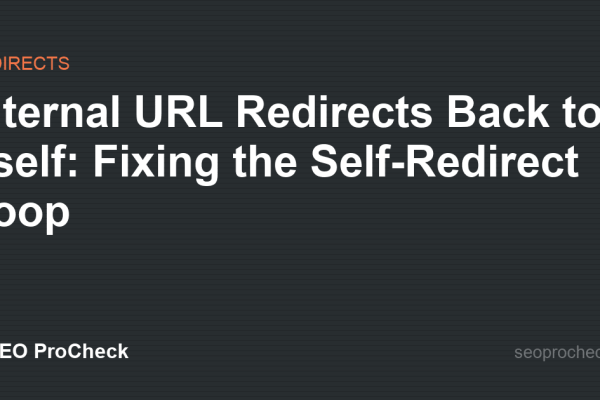 Internal URL Redirects Back to Itself: Fixing the Self-Redirect Loop
