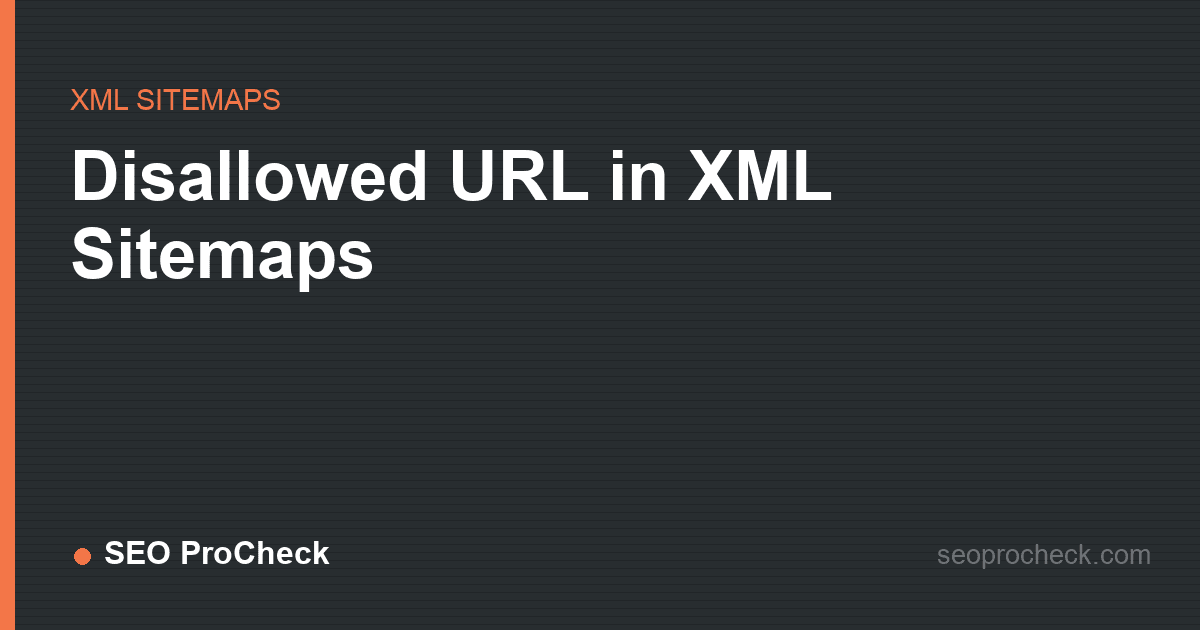 Disallowed url in xml sitemaps