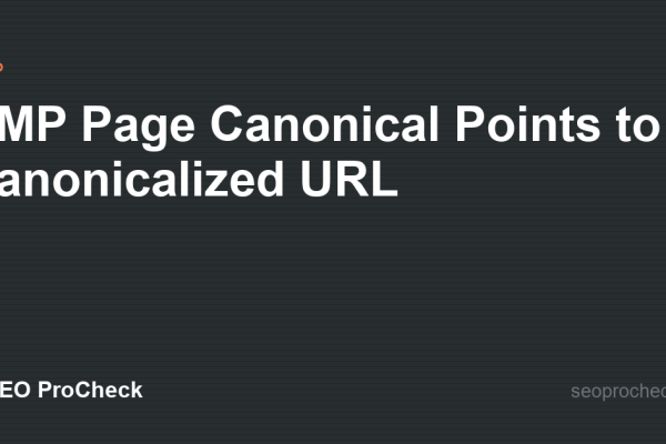 AMP Page Canonical Points to Canonicalized URL