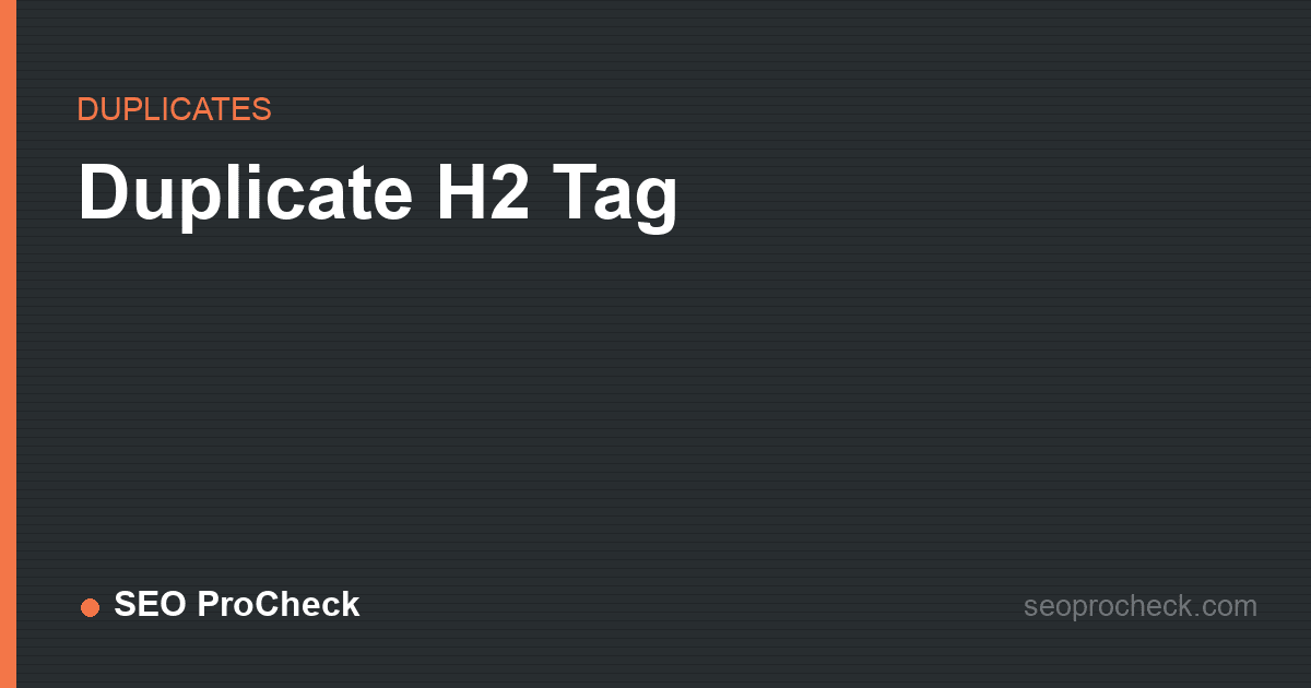 Duplicate h2 tag