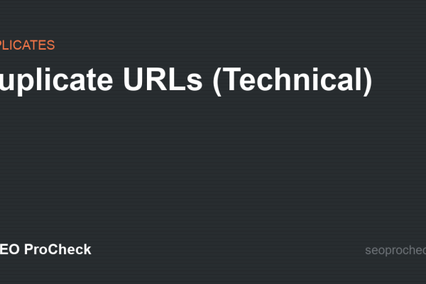 Duplicate URLs (Technical)