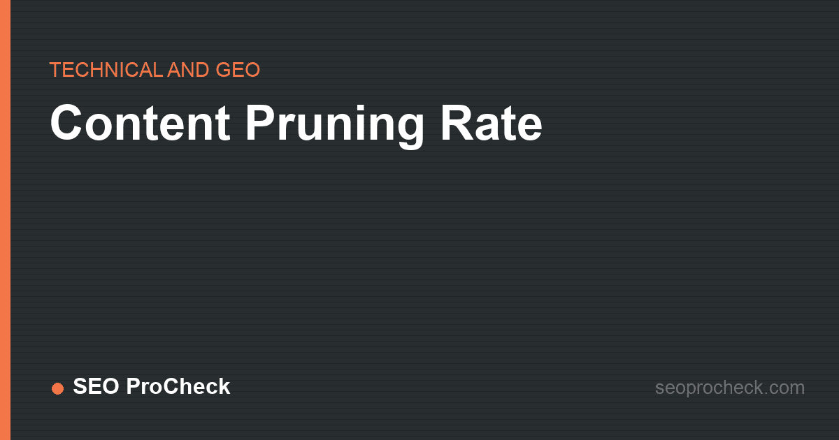 Content pruning rate