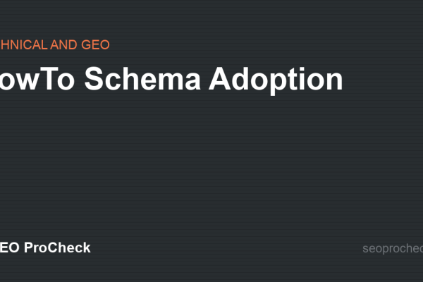 HowTo Schema Adoption